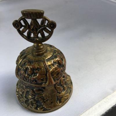 Vintage Bronze/Brass Bell and Plate
