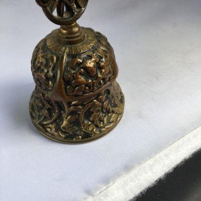 Vintage Bronze/Brass Bell and Plate