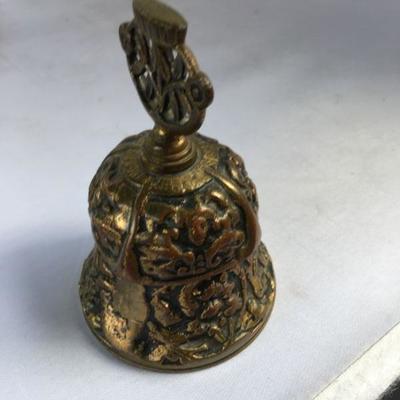 Vintage Bronze/Brass Bell and Plate