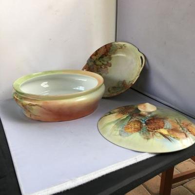 Antique Lot of TWO Items B.H Limoges and Bavarian Porcelain