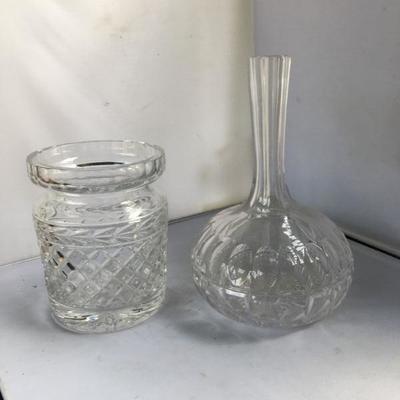 Vintage Lot of TWO Crystal Vases