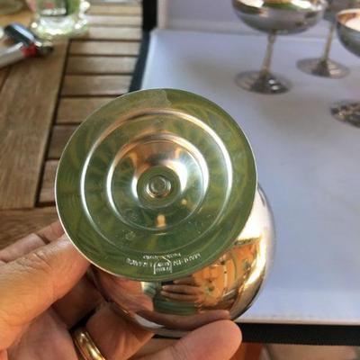 Vintage Lot of SIX Stainless Steel Made in France Ice Cream Coupes