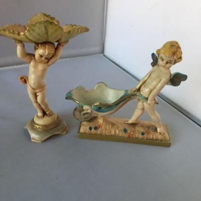 Vintage Lot of TWO Depose in Italy Cherubs No. 186 and 187