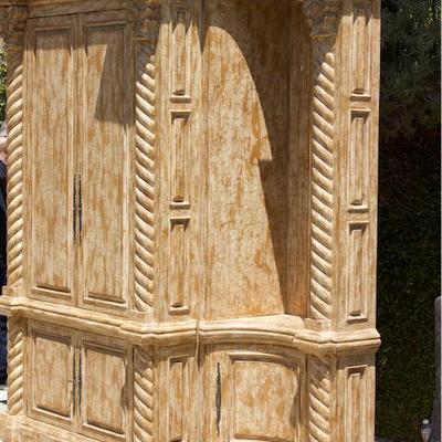 Monumental Chateau 3- Bay Wall Unit Custom Made by Artifacts