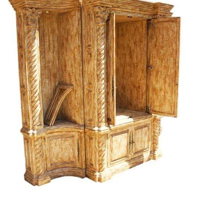 Monumental Chateau 3- Bay Wall Unit Custom Made by Artifacts