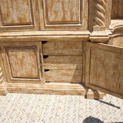 Monumental Chateau 3- Bay Wall Unit Custom Made by Artifacts