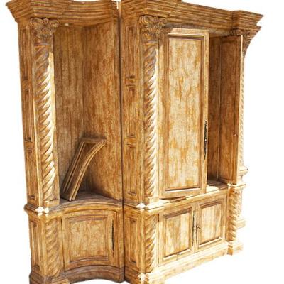 Monumental Chateau 3- Bay Wall Unit Custom Made by Artifacts