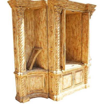 Monumental Chateau 3- Bay Wall Unit Custom Made by Artifacts