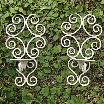 Pair of Metal Candle Holders