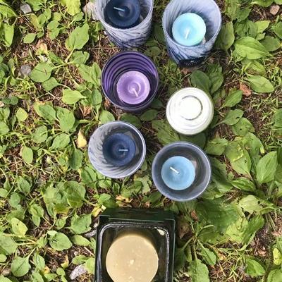 Assortment of Candles and Holders