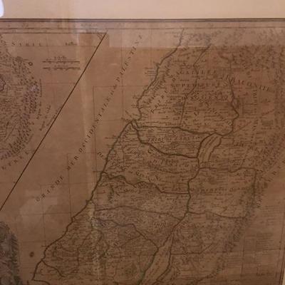 1745 Land of the Hebrews or Israelites Map 1st Printing
