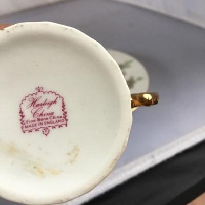Large Lot of SEVEN Antique/Vintage Cup and Saucer