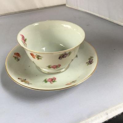 Large Lot of SEVEN Antique/Vintage Cup and Saucer