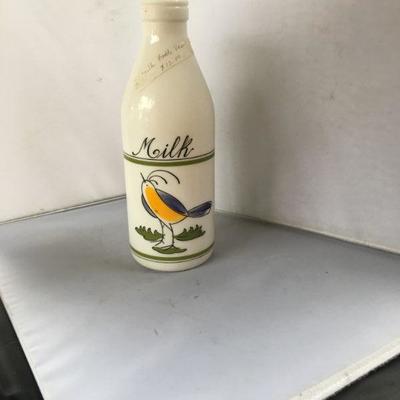 Vintage Milk Flower Vase Hand Painted