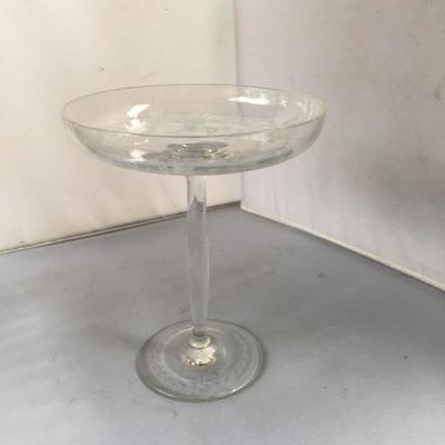 Vintage Etched Glass Candy Dish