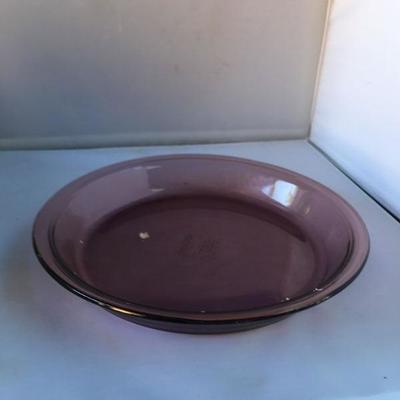Vintage Lot of THREE Amethyst  Pyrex Bowl and plates