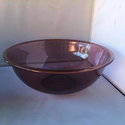 Vintage Lot of THREE Amethyst  Pyrex Bowl and plates