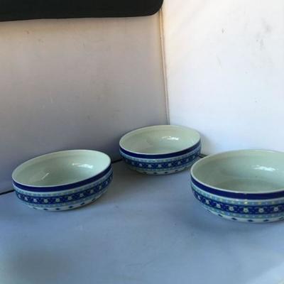 Vintage Lot of 3 Block Bowl