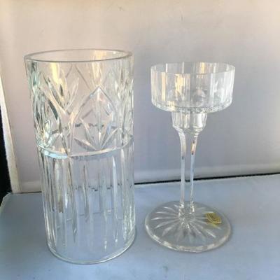 Vintage Crystal Unusual Candle Holder