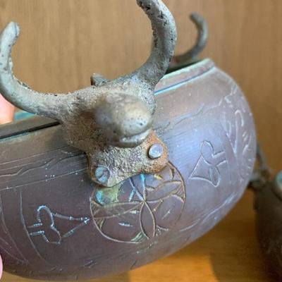 Pair of Brass Bowls / Planters