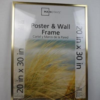 Mainstays Poster & Wall Frame, Gold, 20x30 - New