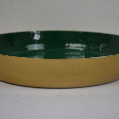 MoDRN Retro Glam Green/Gold Decorative Tray - New