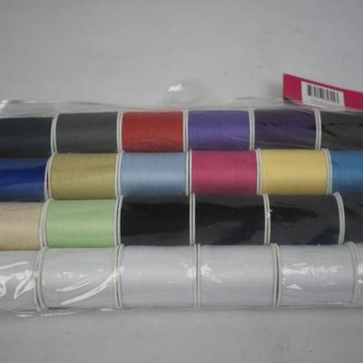 Allary All Purpose Thread 24 Spools Value Pack Multiple Colors - New