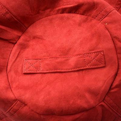 Large Microsuede Bean Bag, Red - New