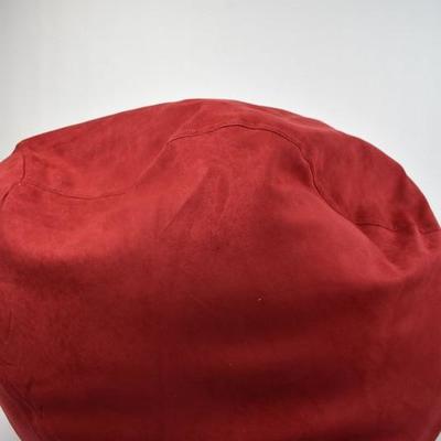 Large Microsuede Bean Bag, Red - New