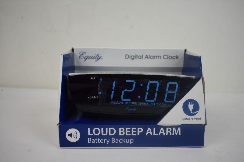 Equity Digital Alarm Clock Loud Beep New