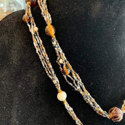 Bead multi-strand necklace 22â€