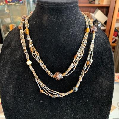 Bead multi-strand necklace 22â€