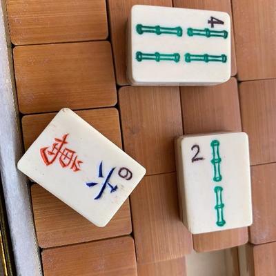 Vintage Mahjong Tiles and Counters