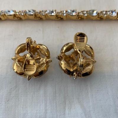 Vintage Monet Bracelet and Clip-On Earrings 