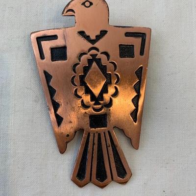 Vintage Thunderbird Copper Bell Bolo Slider