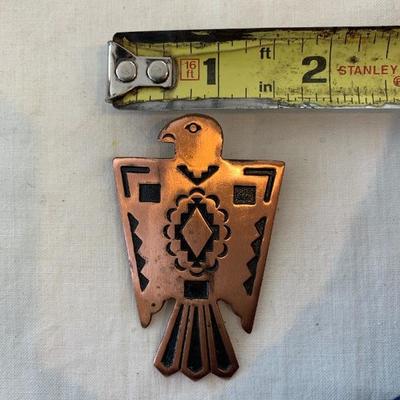 Vintage Thunderbird Copper Bell Bolo Slider