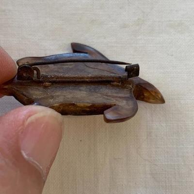 Vintage Celluloid Turtle Pin