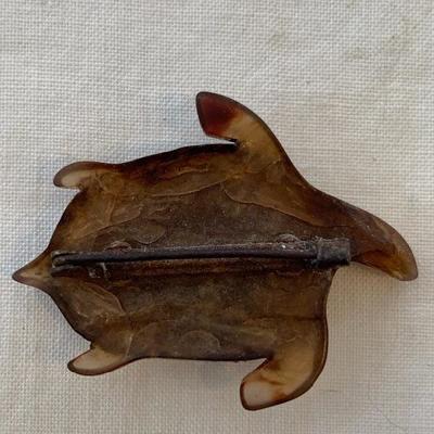 Vintage Celluloid Turtle Pin