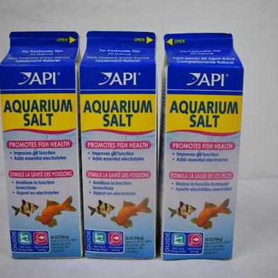API Aquarium Salt 33 oz, Set of 3 - New