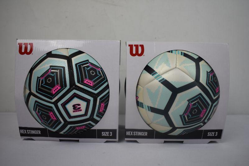Wilson Soccer Balls Hex Stinger, Size 3, Set of 2 New
