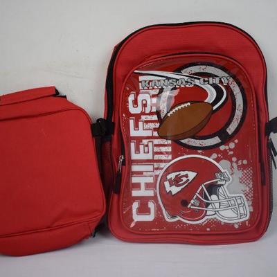 NFL Kansas City Chiefs Backpack & Lunchbox - New