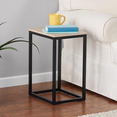 Mainstays End Table, Matte Black FInish - New