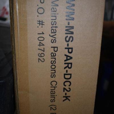 Mainstays Parsons Chairs Black, 2 Pack - New