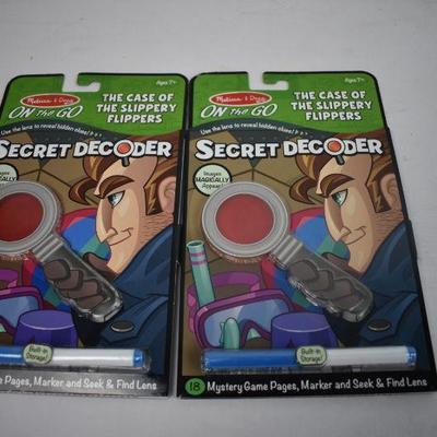 Melissa & Doug Secret Decoder, Set of 2 - New