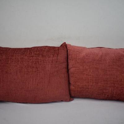 Mainstays Rust Red Decorative Pillows, Set of 2, 20