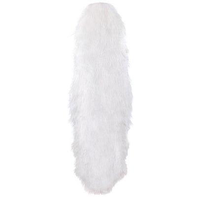 Deluxe Soft Faux Sheepskin Fur Decorative Indoor Area Rug 2 x 6', White - New