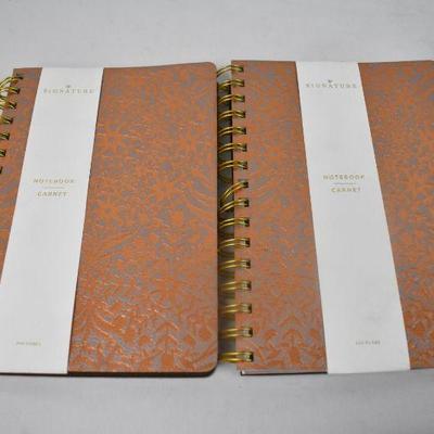 2 Orange Notebooks, 200 Pages - New