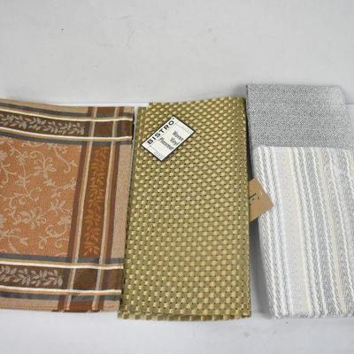 5 Mismatched Placemats Gray/Brown - New