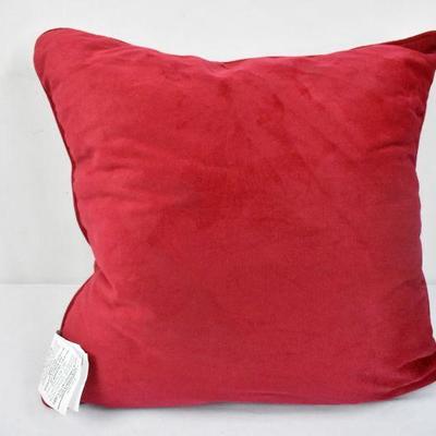 Red Textured Decorative Pillow 18