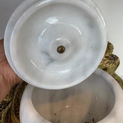 Marble Apple Jar (heavy!)